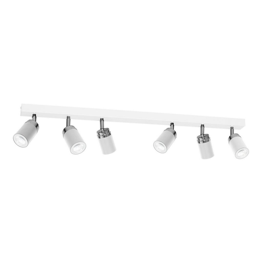 Foco RENO 6xGU10/8W/230V blanco/cromo brillante