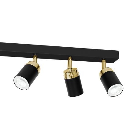 Foco RENO 6xGU10/8W/230V negro/dorado