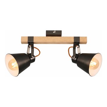 Foco retro 2x E27/40W/230V marrón