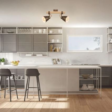 Foco retro 2x E27/40W/230V marrón