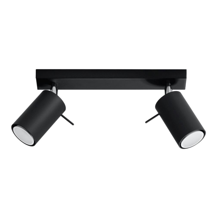 Foco RING 2 2xGU10/10W/230V negro