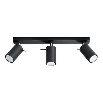 Foco RING 3 3xGU10/10W/230V negro