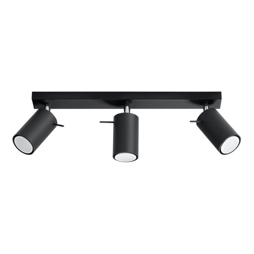 Foco RING 3 3xGU10/10W/230V negro
