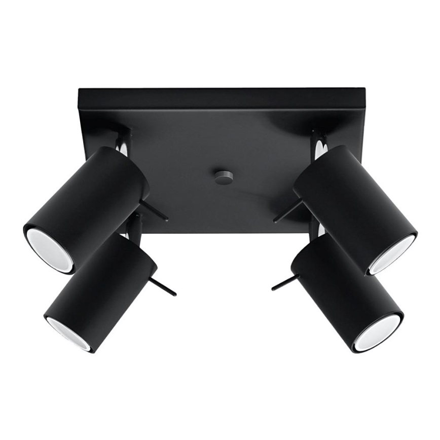 Foco RING 4 4xGU10/10W/230V negro