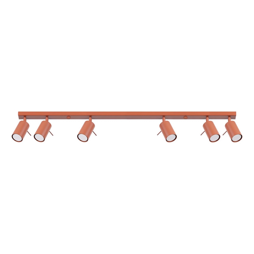 Foco RING 6xGU10/10W/230V rojo