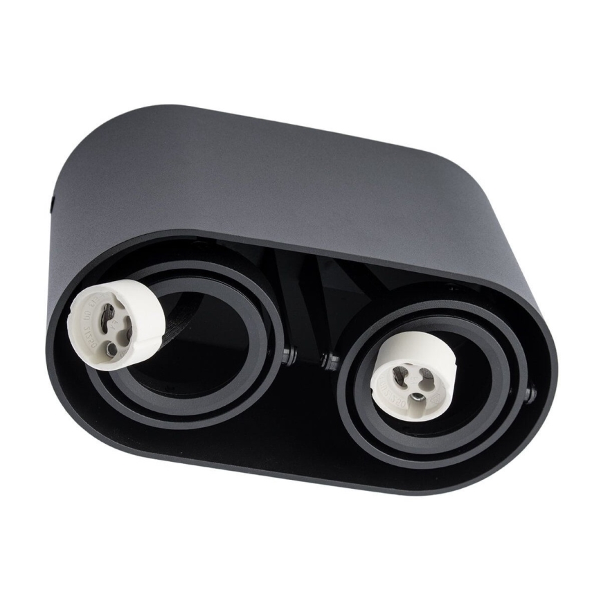 Foco SIROK 2xGU10/30W/230V negro