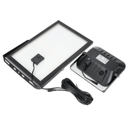 Foco solar exterior con sensor LED/30W/6,4V 4000K IP65 6000 mAh + mando a distancia