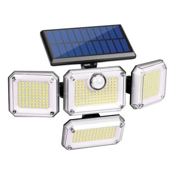 Foco solar LED con sensor GLOW LED/2,5W/3,7V 6500K IP44 2400 mAh + control remoto