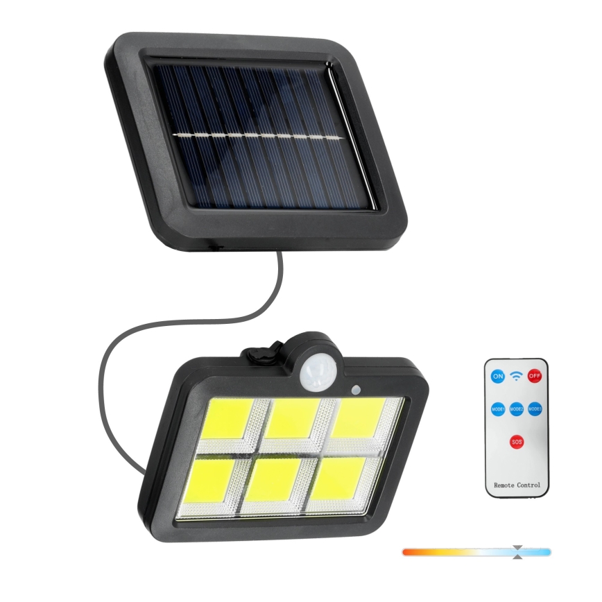 Foco solar LED con sensor LED/1,5W/3,7V 6000K IP44 1200 mAh