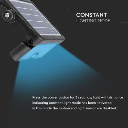 Foco solar LED con sensor LED/5W/3,7V IP65 4000K 3000 mAh