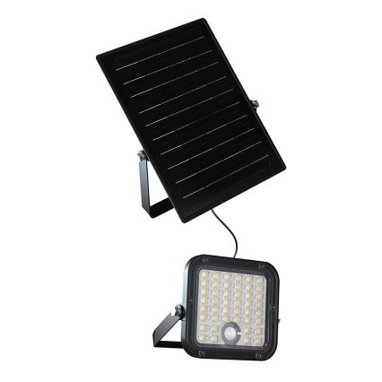 Foco solar LED regulable con sensor LED/10W/3,7V 4000/6000K IP65 3600 mAh + mando a distancia
