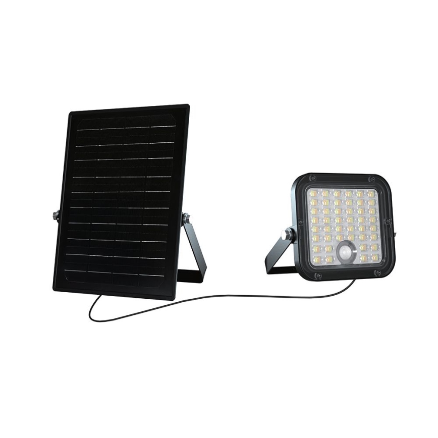 Foco solar LED regulable con sensor LED/10W/3,7V 4000/6000K IP65 3600 mAh + mando a distancia