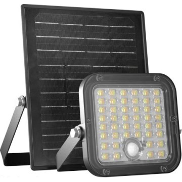 Foco solar LED regulable con sensor LED/10W/3,7V 3000/4000K IP65 3600 mAh + mando a distancia