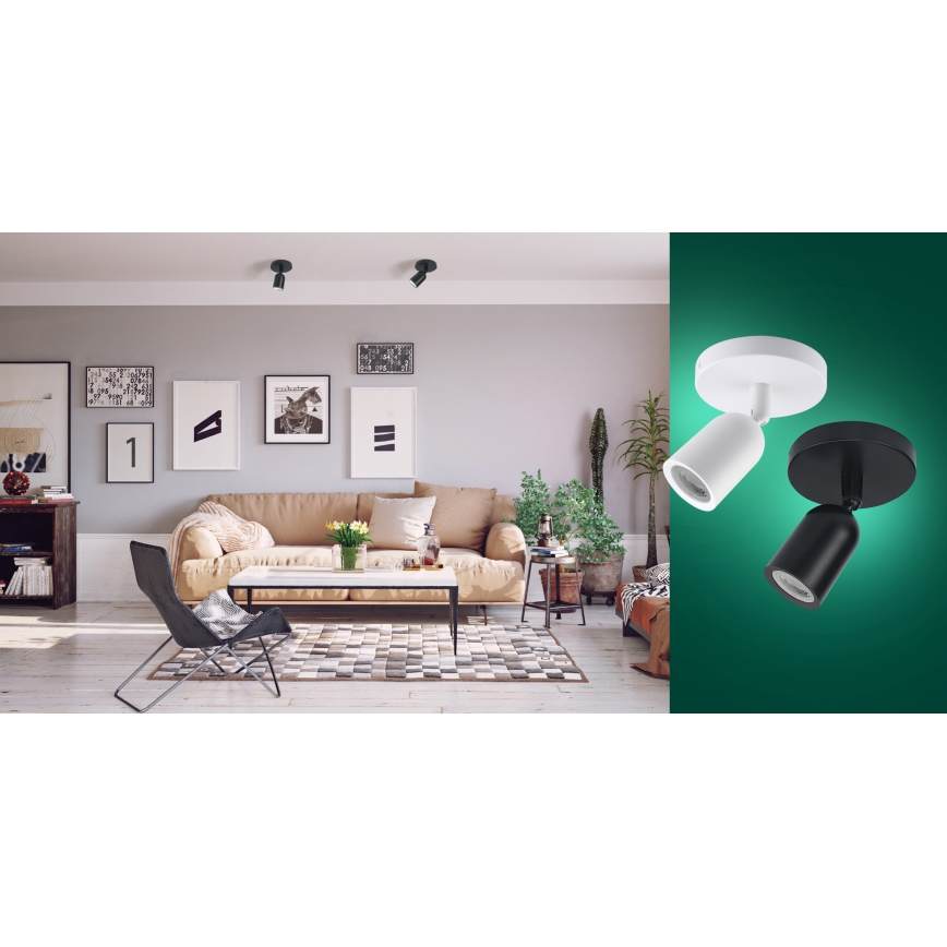 Foco SOLIS 1xGU10/6W/230V negro
