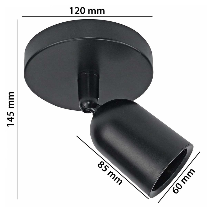 Foco SOLIS 1xGU10/6W/230V negro
