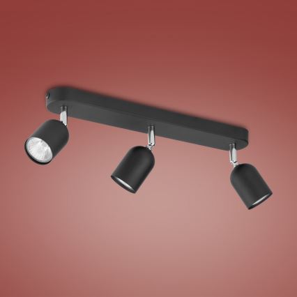 Foco TOP 3xGU10/10W/230V negro