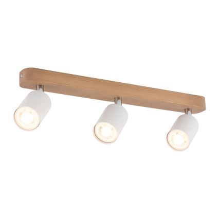 Foco TOP WOOD 3xGU10/10W/230V blanco/madera