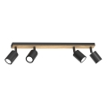Foco TULON 4xGU10/8W/230V negro/roble