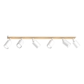 Foco TULON 6xGU10/8W/230V blanco/roble