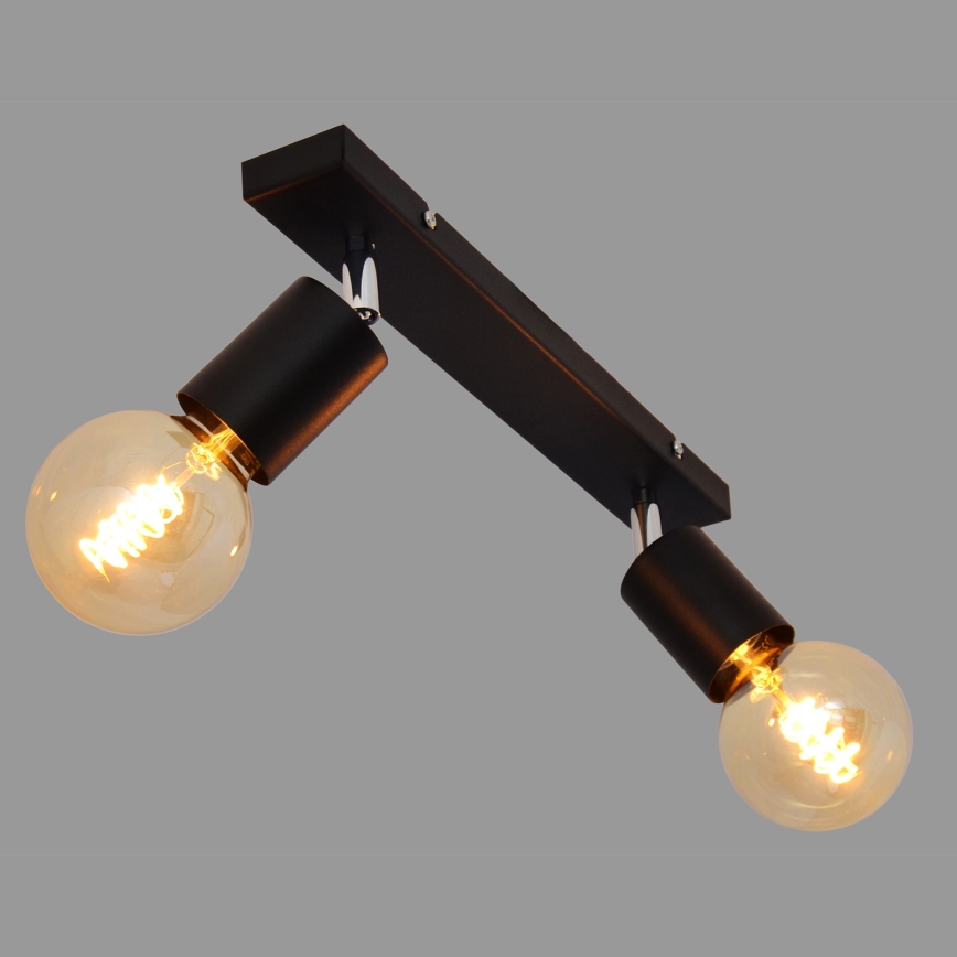 Foco TUNE 2xE27/20W/230V negro