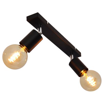 Foco TUNE 2xE27/20W/230V negro