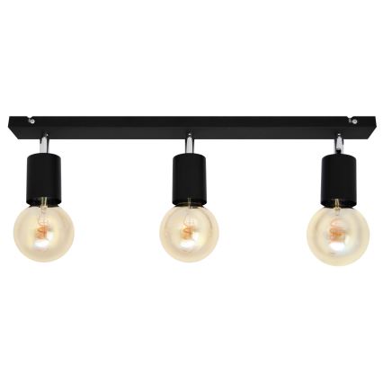 Foco TUNE 3xE27/20W/230V negro