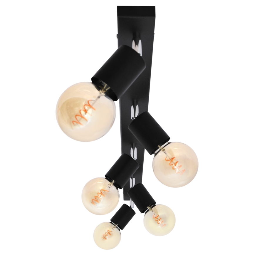 Foco TUNE 5xE27/20W/230V negro