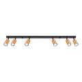Foco WINX 6xGU10/10W/230V negro/cobre
