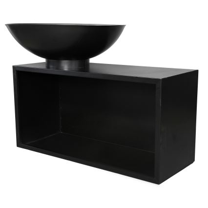 Fogata portátil de leña con una placa de parrilla GIANT negro