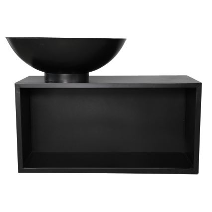 Fogata portátil de leña con una placa de parrilla GIANT negro