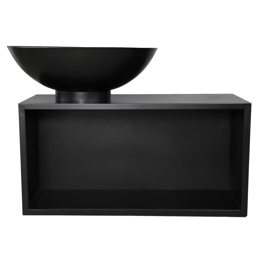 Fogata portátil de leña con una placa de parrilla GIANT negro