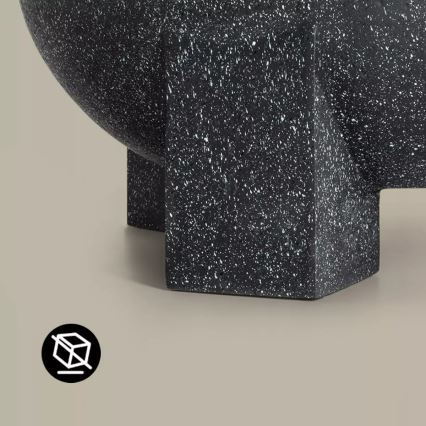 Fogón portátil con rejilla 79,5x38 cm negro/granito oscuro