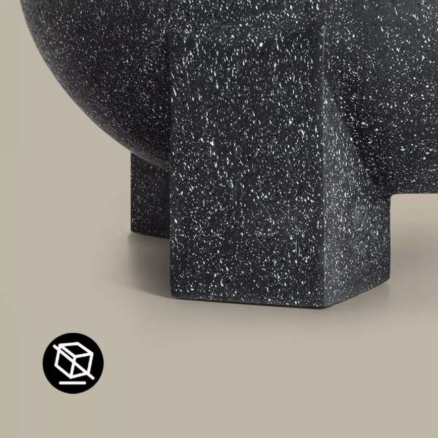 Fogón portátil con rejilla 79,5x38 cm negro/granito oscuro