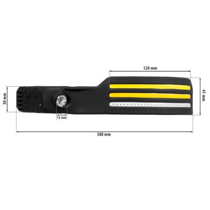 Linterna frontal recargable LED regulable con sensor y luz roja 4xLED/5V IP44 300 lm 1200 mAh