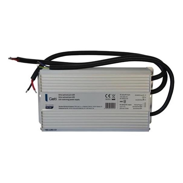 Fuente de alimentación conmutada para tiras LED 250W/12V IP67