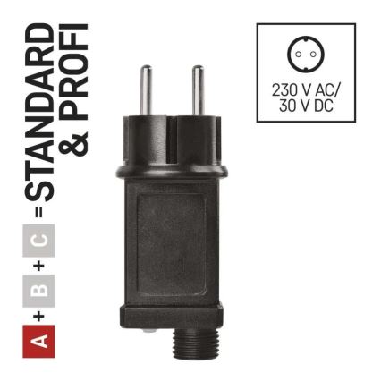 Fuente de alimentación para guirnaldas navideñas conectables 12W/230V IP44