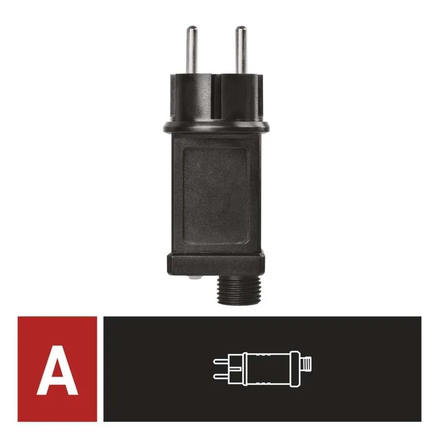Fuente de alimentación para guirnaldas navideñas conectables 12W/230V IP44