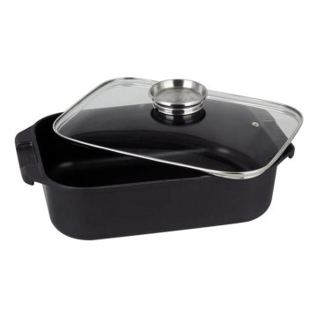 Fuente para horno con tapa TORO 6,5 l 34,5x10x24,5 cm negra