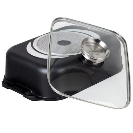 Fuente para horno con tapa TORO 6,5 l 34,5x10x24,5 cm negra