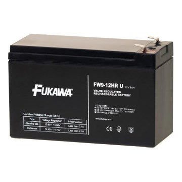 FUKAWA FW 9-12 HR - Batería de plomo 12 V/9 Ah con terminal Faston de 6,3 mm