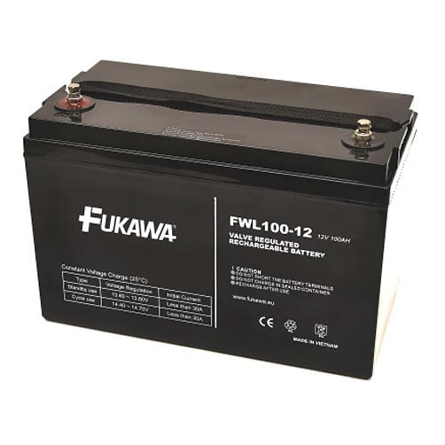FUKAWA FWL 100-12 - Acumulador de plomo 12V/100 Ah/rosca M6