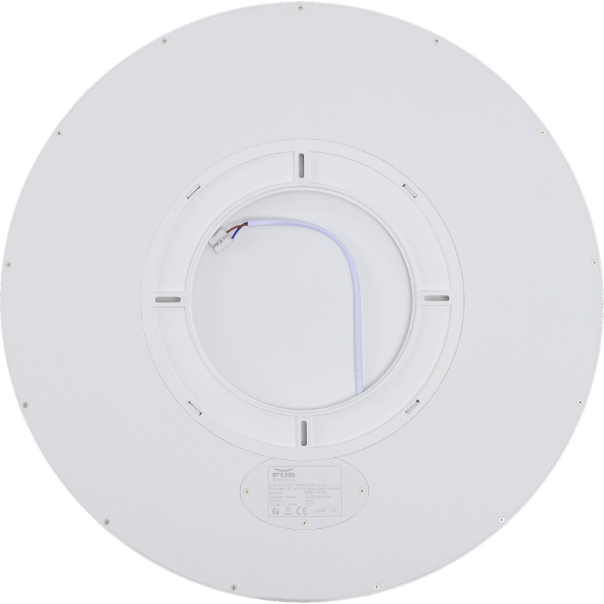 Fulgur s-43039 - Luminaria de techo LED regulable NOMY-RC, 40W, 230V, 3000/4000/6500K, Ø50 cm, IP40, blanca + mando a distancia