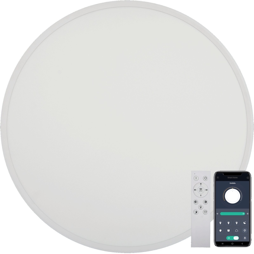 Fulgur s-43041 - Lámpara de techo LED regulable NOMY-RC LED/50W/230V 3000/4000/6500K Ø 60 cm IP40 blanca + mando a distancia