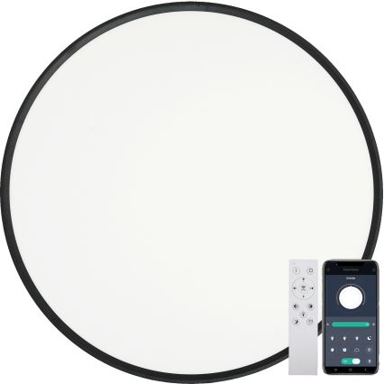 Fulgur s-43042 - Plafón LED regulable NOMY-RC LED/50W/230V 3000/4000/6500K diámetro 60 cm IP40 negro + mando a distancia