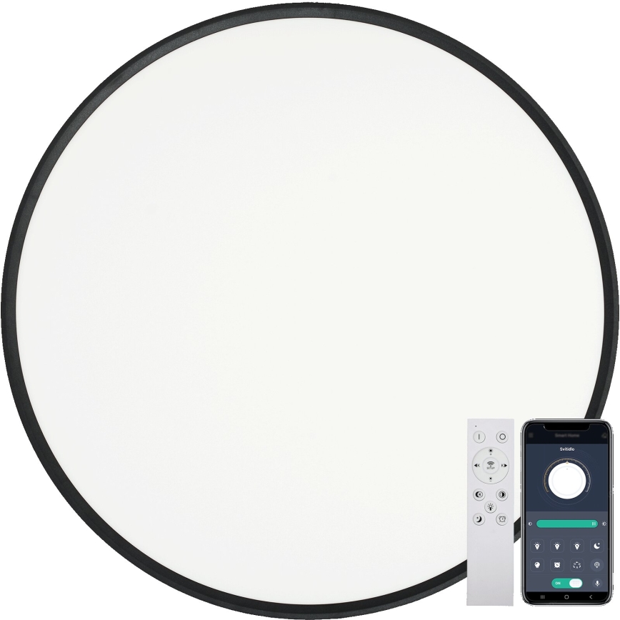 Fulgur s-43042 - Plafón LED regulable NOMY-RC LED/50W/230V 3000/4000/6500K diámetro 60 cm IP40 negro + mando a distancia