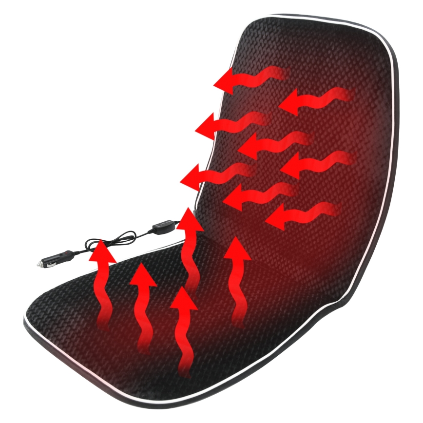 Funda de asiento calefactada con termostato 12V negro