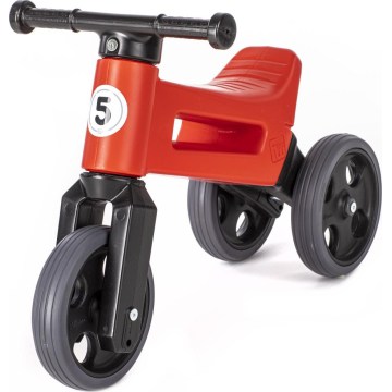 Funny Wheels - Bicicleta de equilibrio 2 en 1 RIDER SPORT rojo/negro