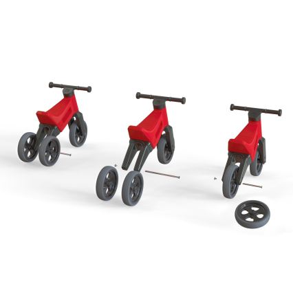 Funny Wheels - Bicicleta de equilibrio 2 en 1 RIDER SPORT rojo/negro