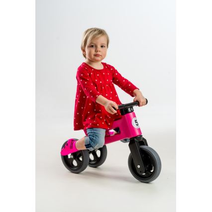 Funny Wheels - Bicicleta sin pedales 2 en 1 RIDER SPORT rosa/negro