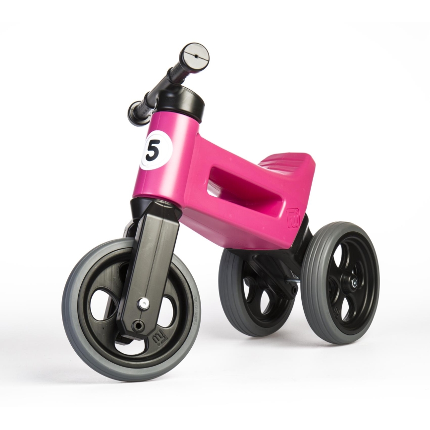 Funny Wheels - Bicicleta sin pedales 2 en 1 RIDER SPORT rosa/negro